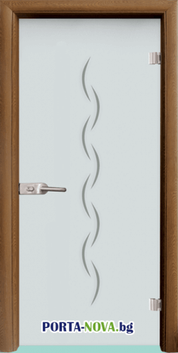 Стъклена интериорна врата, Gravur-G-13-1-C