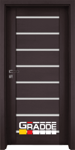 Интериорна врата Gradde Axel Glass, цвят Орех Рибейра