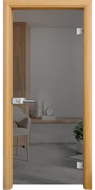 Стъклена врата Standart Basic 10-2, Светъл дъб